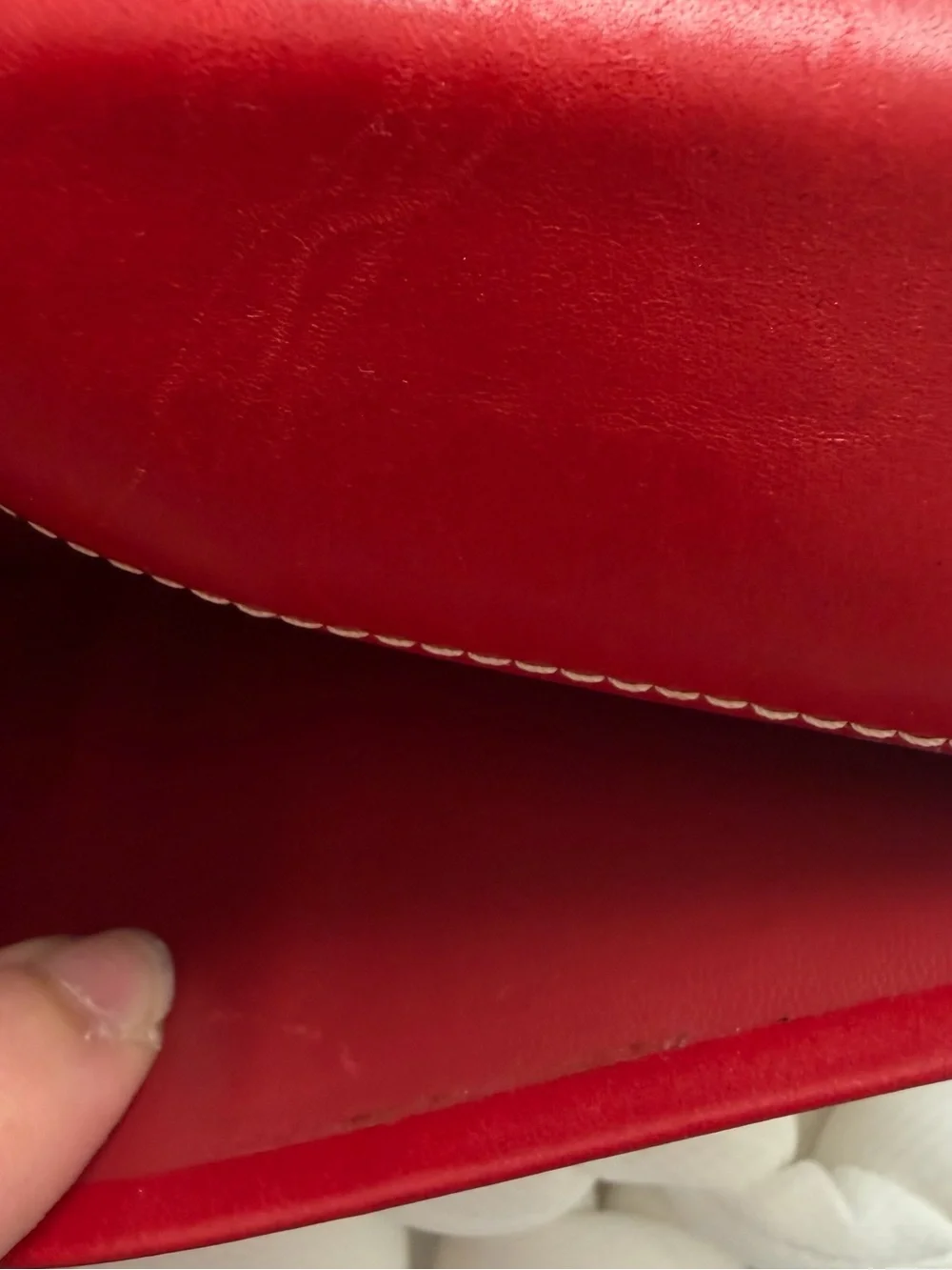 Designer-Inspired Red & Brown Women’s Clutch Wallet